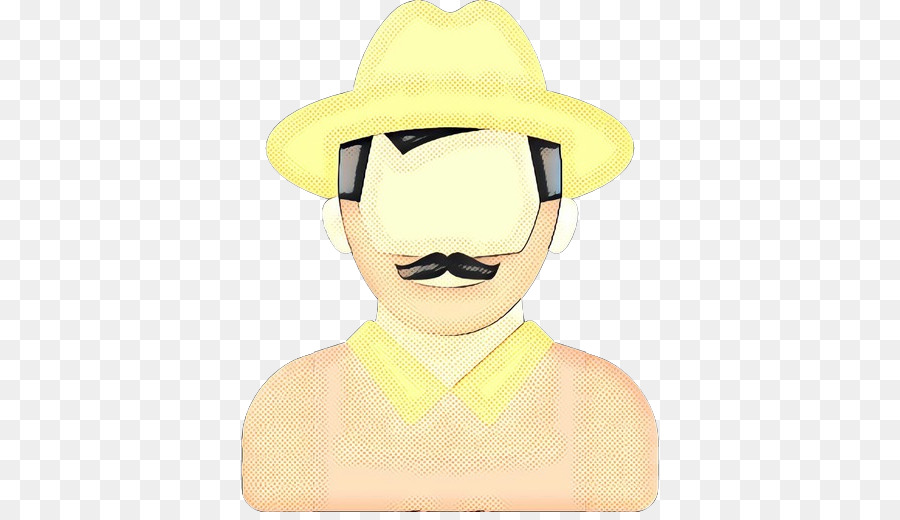 Cartone animato di naso giallo cappello da cowboy - 