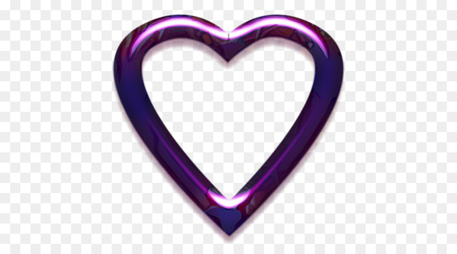 Trang sức cơ thể Phông chữ trái tim màu tím - 