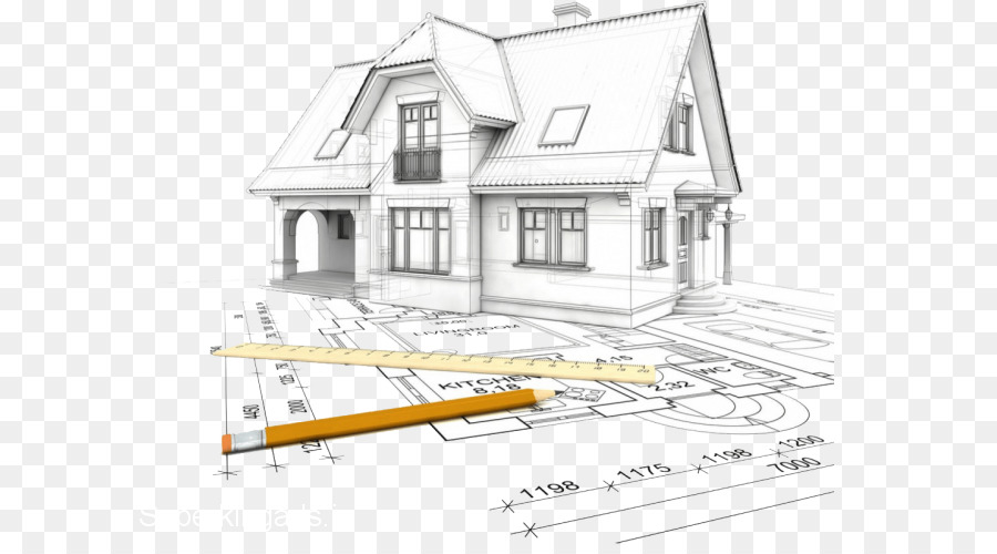 Zeichnungsskizze Hausplan - Architektur design