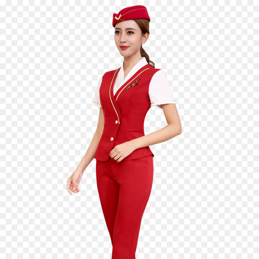 Uniform Kostümparty Flugbegleiter Fluggesellschaft - Indonesien Stewardess