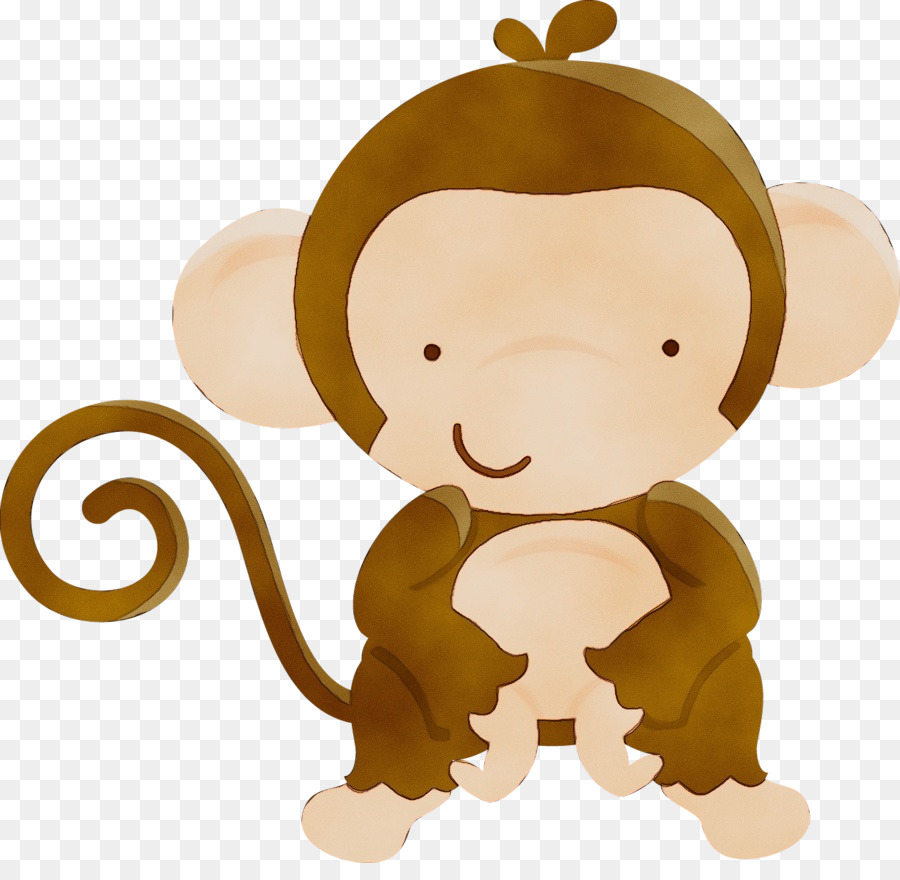Immagine di grafica di rete portatile di disegno di scimmia ClipArt - 