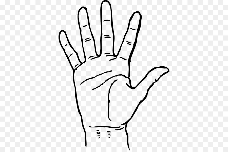 Vẽ cuốn sách tô màu hình ảnh bàn tay Palm - pakistan giơ tay