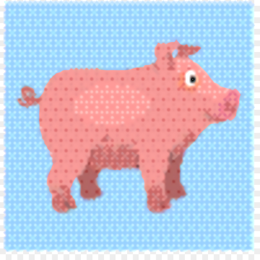 Schwein-Handwerks-Textilmuster-Rosa M - 
