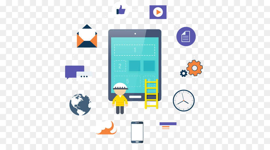Sviluppo di app per dispositivi mobili Software per la progettazione di applicazioni Web - vettore web scuola