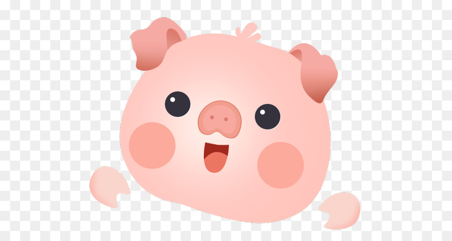 Hausschwein Bild Cartoon Niedlichkeit - rosa Schwein