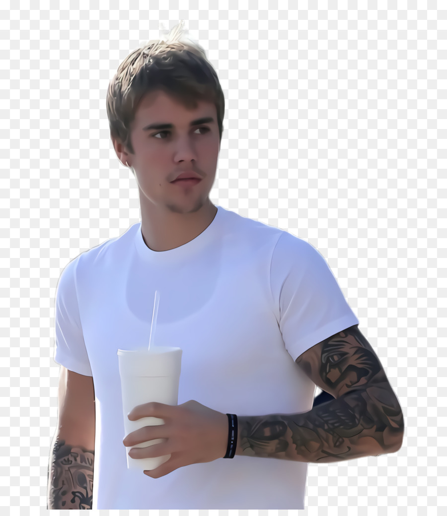 Justin Bieber T-Shirt Sergio Tacchini Ellbogen M Schulter Bild - 