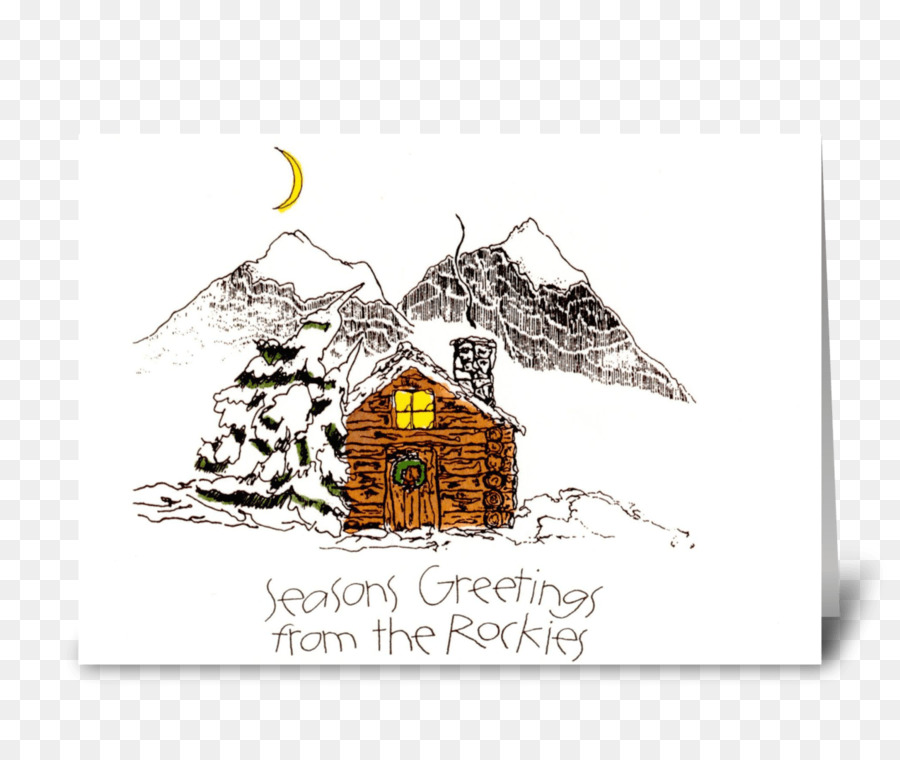 Christmas Day Christmas Card Biglietti natalizi e festivi Biglietti d'auguri e biglietti di auguri - viaggio neve in montagna