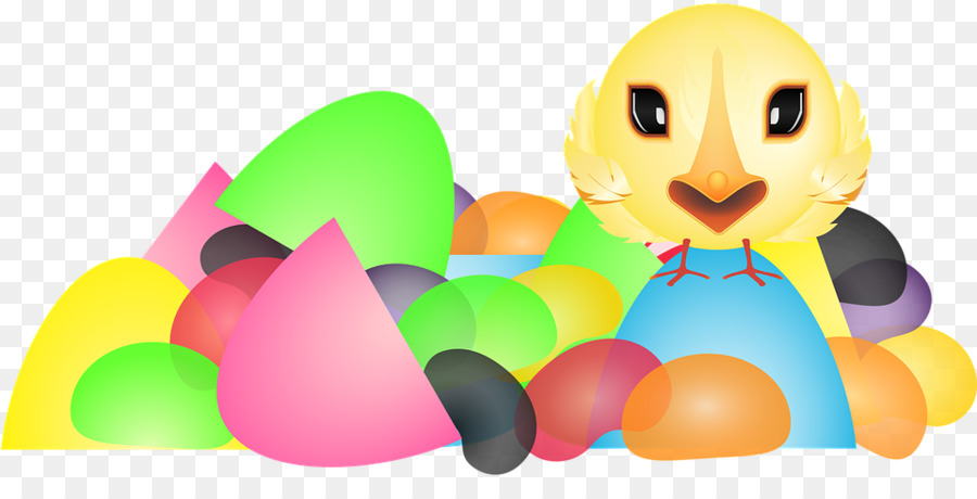 Grafica vettoriale di pollo uovo di Pasqua - baby easter pulcino