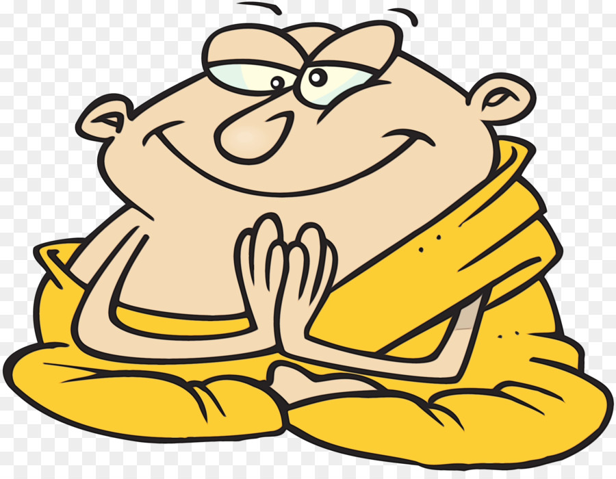 Fumetto di Bhikkhu della grafica di rete portatile di meditazione di buddismo - 