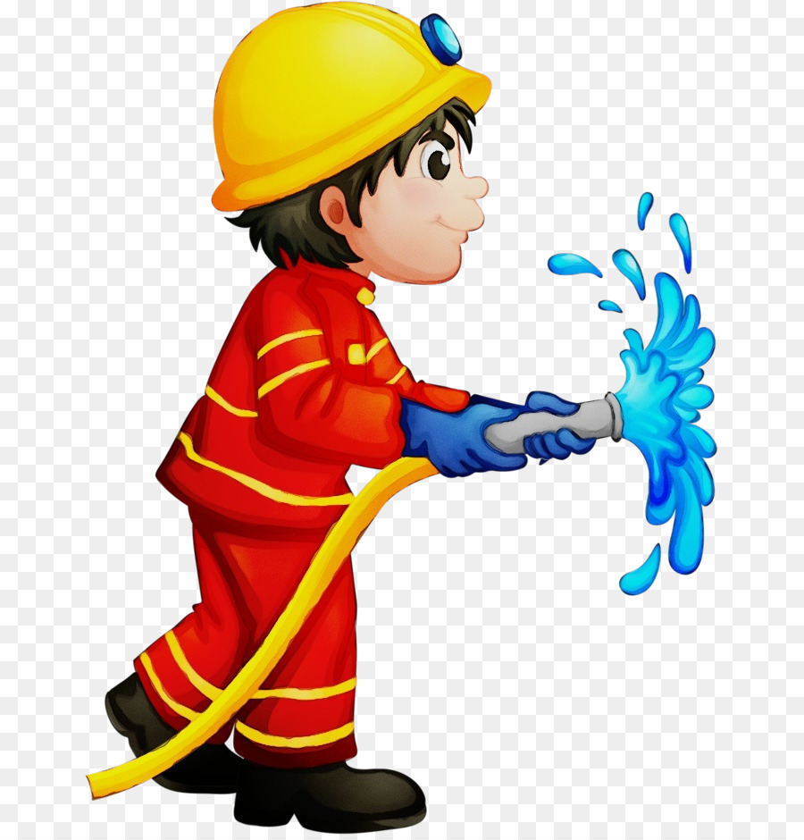 Firefighter Cartoon png download - 710*934 - Free Transparent Watercolor  png Download. - CleanPNG / KissPNG