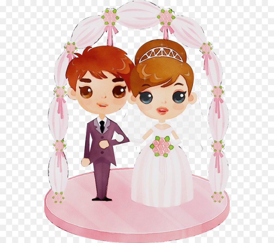 Bride And Groom Cartoon png download - 608*800 - Free Transparent  Watercolor png Download. - CleanPNG / KissPNG
