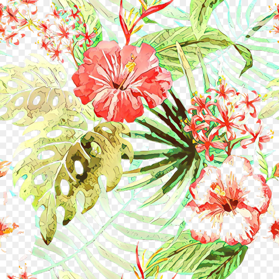 Disegno floreale Pianta fiorita Piante ramificate - 