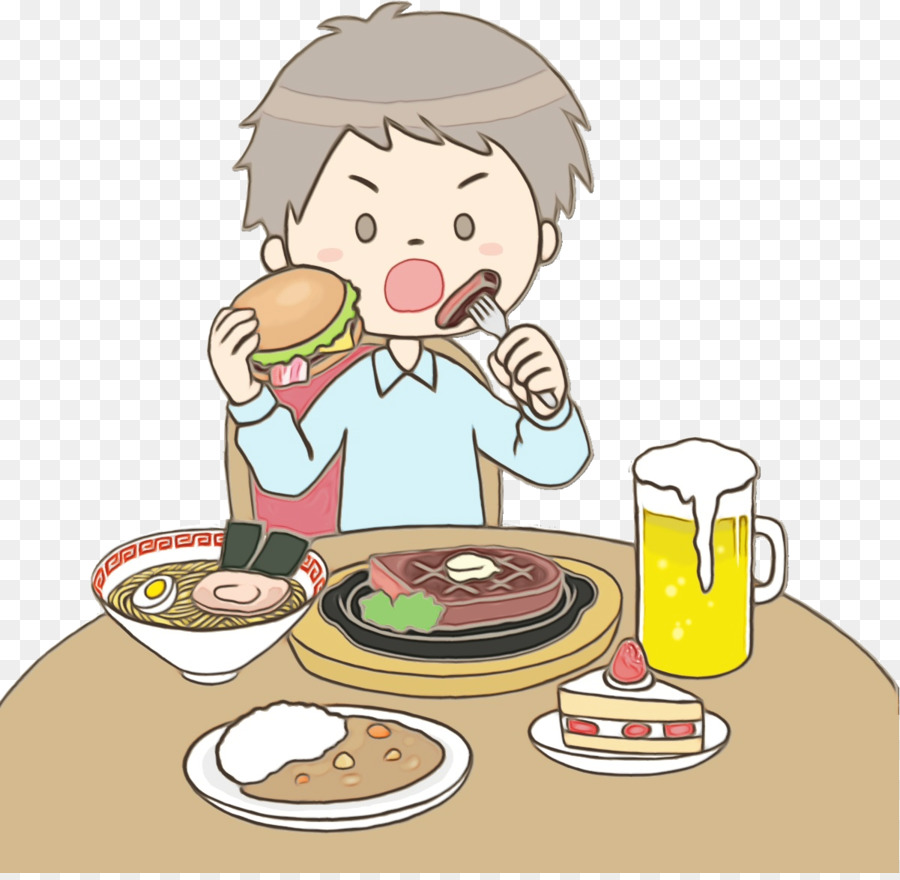 ClipArt Illustration Menschliches Verhalten Fast Food 