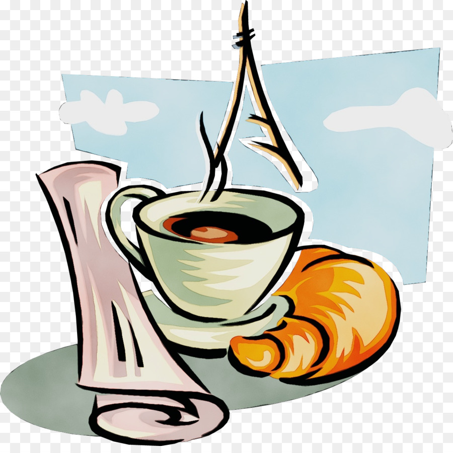 Progettazione del prodotto dell'illustrazione di clipart della tazza di caffè - 
