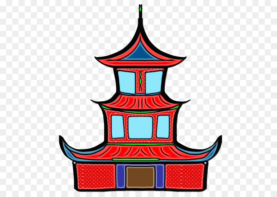 Disegno giapponese della pagoda giapponese di architettura cinese della pagoda - 