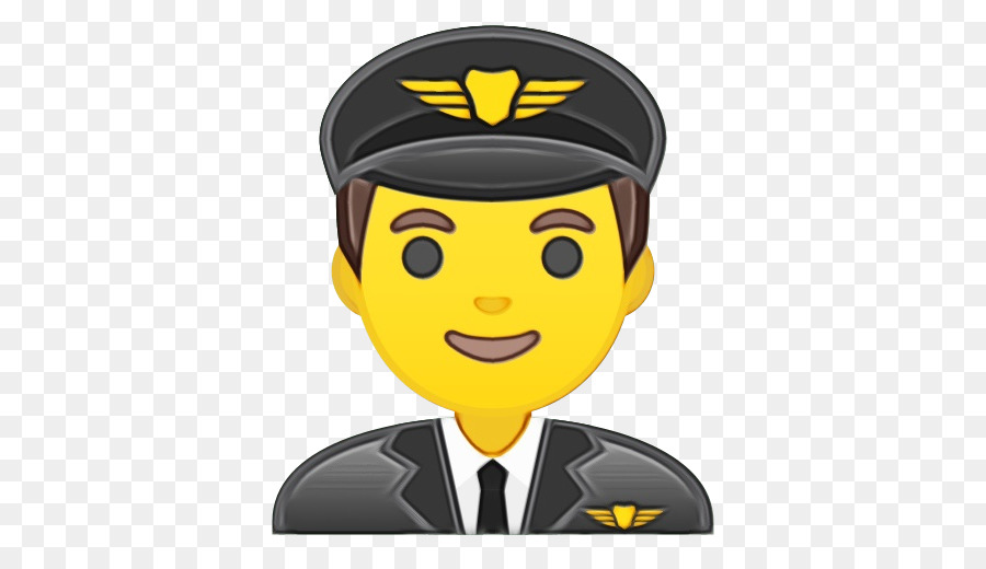 Emoji Aircraft pilot Menschliche Hautfarbe Smiley Profession - 