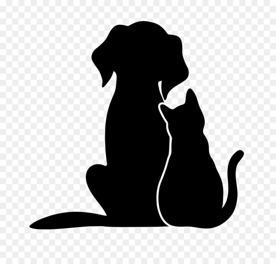 Cat Dog Pet Silhouette Animal - sagoma cane e gatto