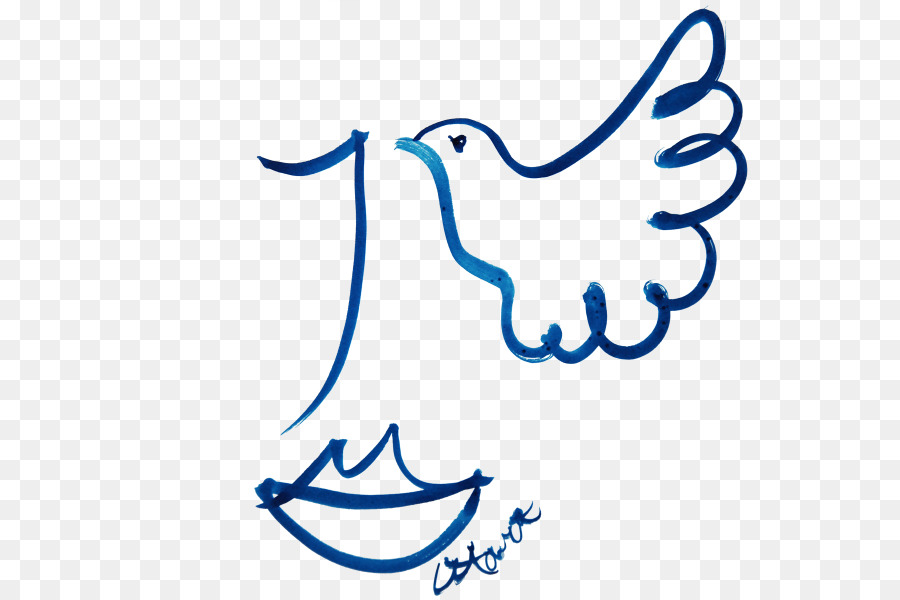 Beak Line art Cartoon Calligrafia - colomba ebraica di Capodanno
