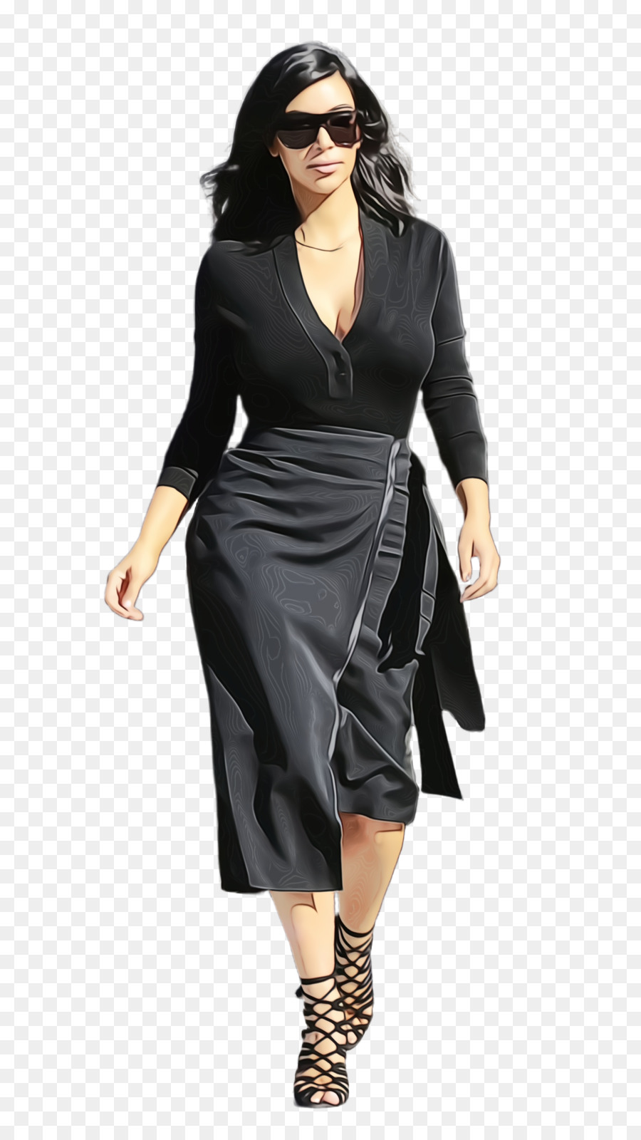 Piccolo abito nero Fashion Shoe Sleeve - 