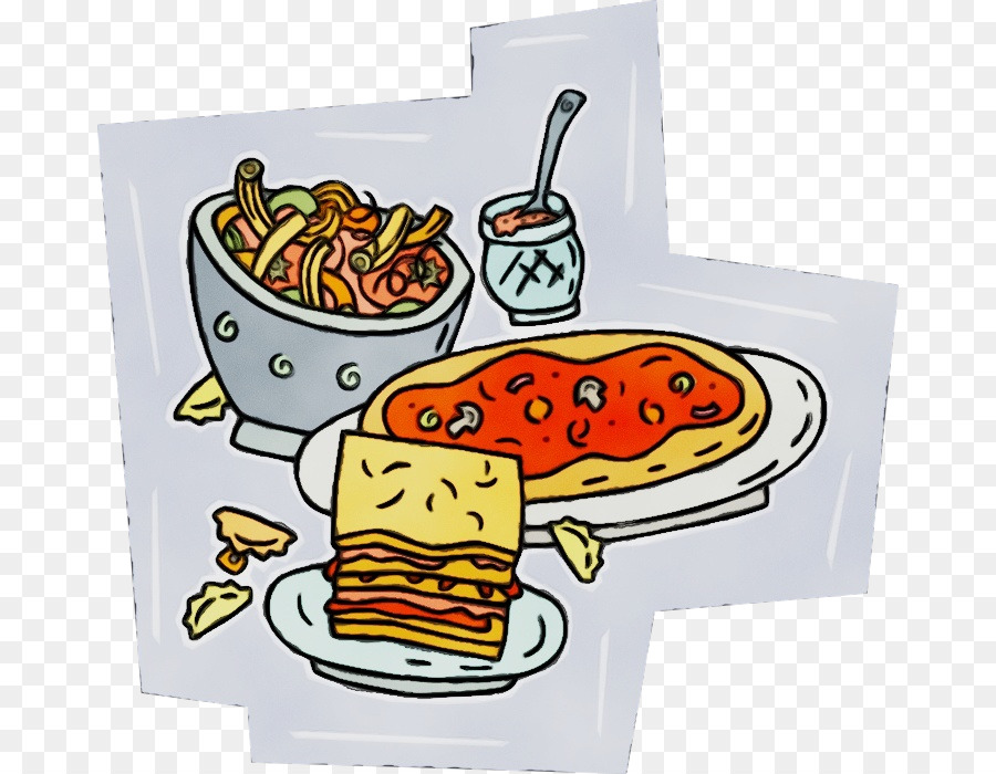 Fast-Food-Cartoon italienische Küche Font - 