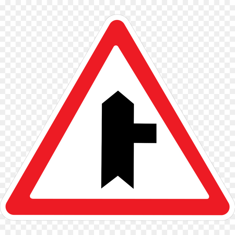 Cartello di avvertimento - a un incrocio stradale