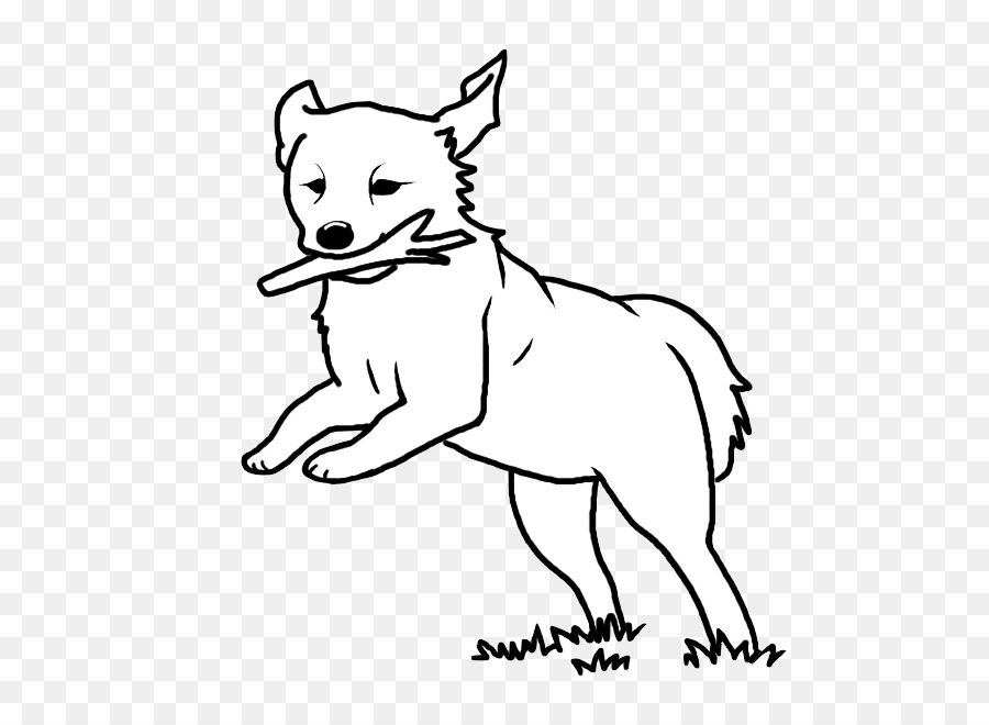 Disegno Line Art Siberian Husky Sketch Puppy - Cane Che Corre