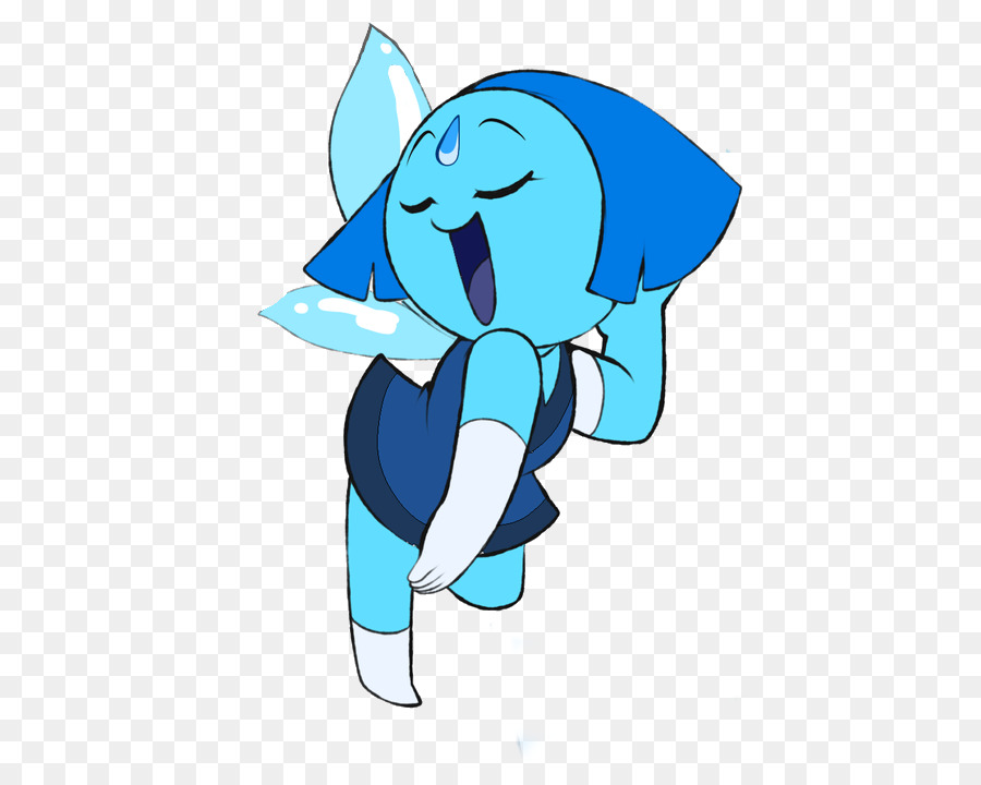 Aquamarine-Edelstein-Charakter-Cartoon-Blau - Baby Aquamarin