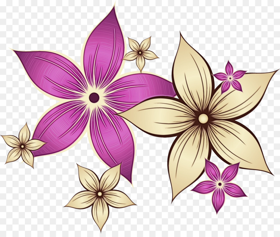 Symmetrie-Muster-purpurrote Linie Pflanzen - 