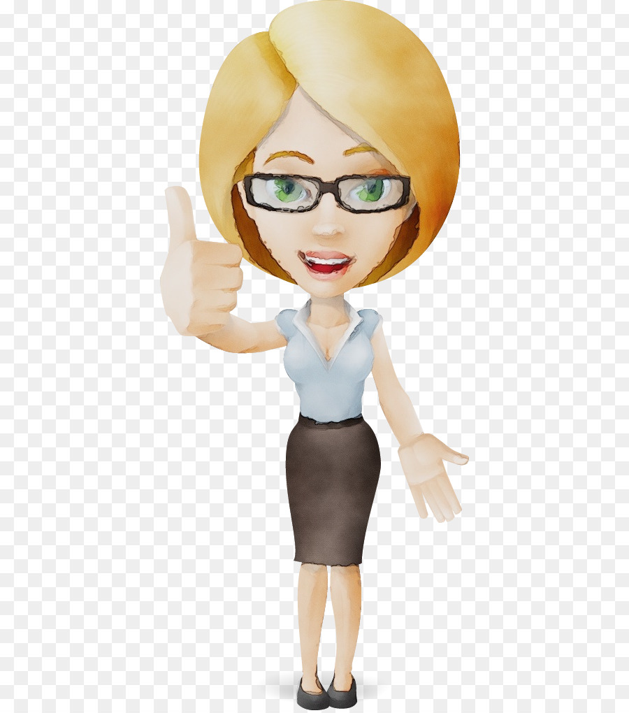 Cartoon Character Woman Business Accounting