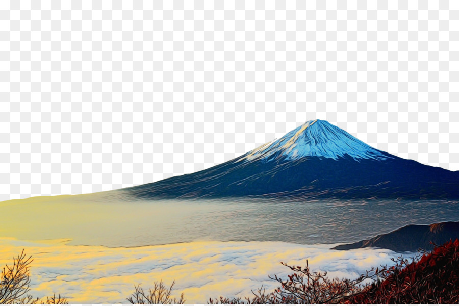 Mua Tranh sơn dầu số hóa Núi Phú Sĩ  Mùa hoa Đào  Tiki