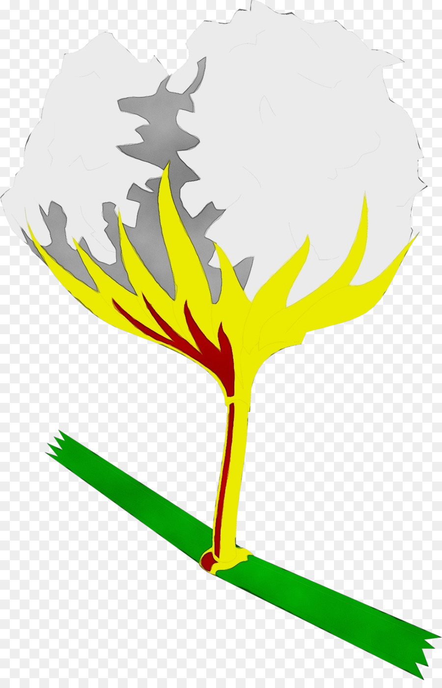 Logo Yellow Antler Line Leaf - 