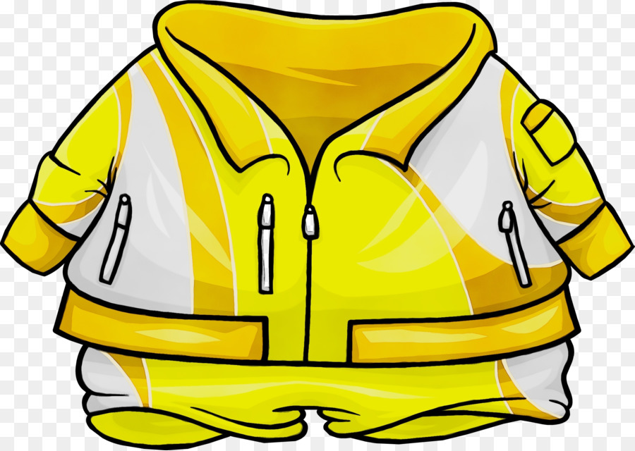 weiße gelbe Kleidungsclipartoberbekleidung - 