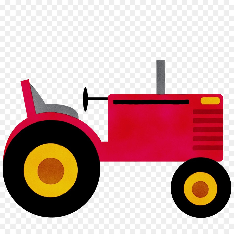 clip art yellow tractor vehicle