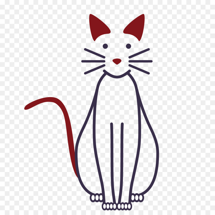 baffi fumetto linea arte naso gatto - giocattolo per gatti alimentari