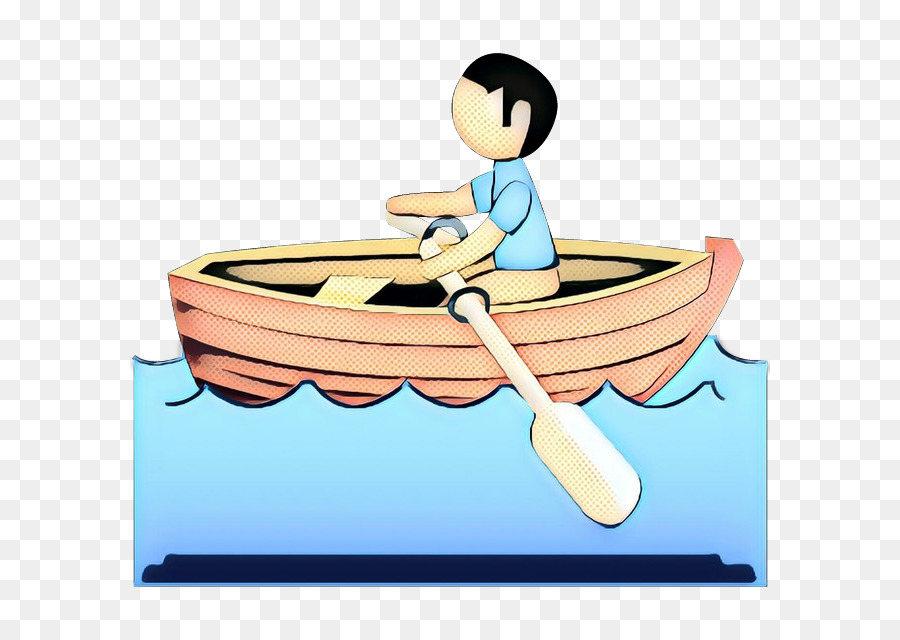 boating watercraft rowing canoe cartoon oar