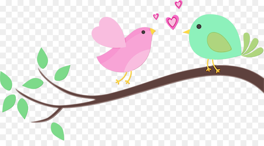 Bird Branch clipart rosa becco - 