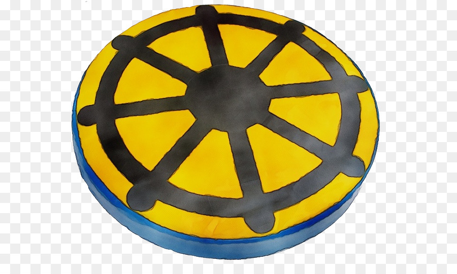 Gelbes Radkreismuster-Symbol - 