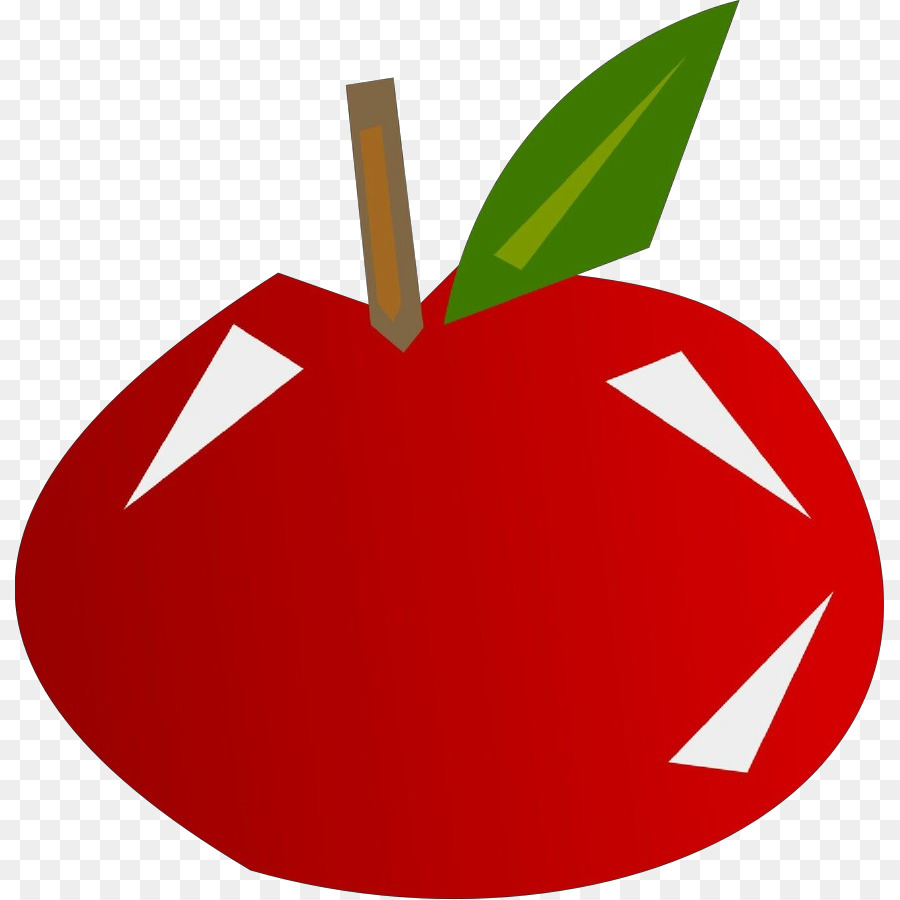 rotes Fruchtclipart-Apfelblatt - 