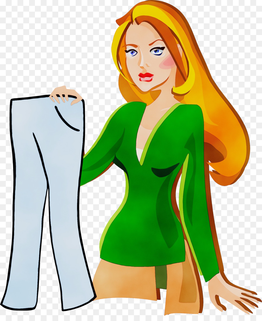 Grüne Karikatur-Clip-Art-fiktionales Charakter-Mode-Illustration - 