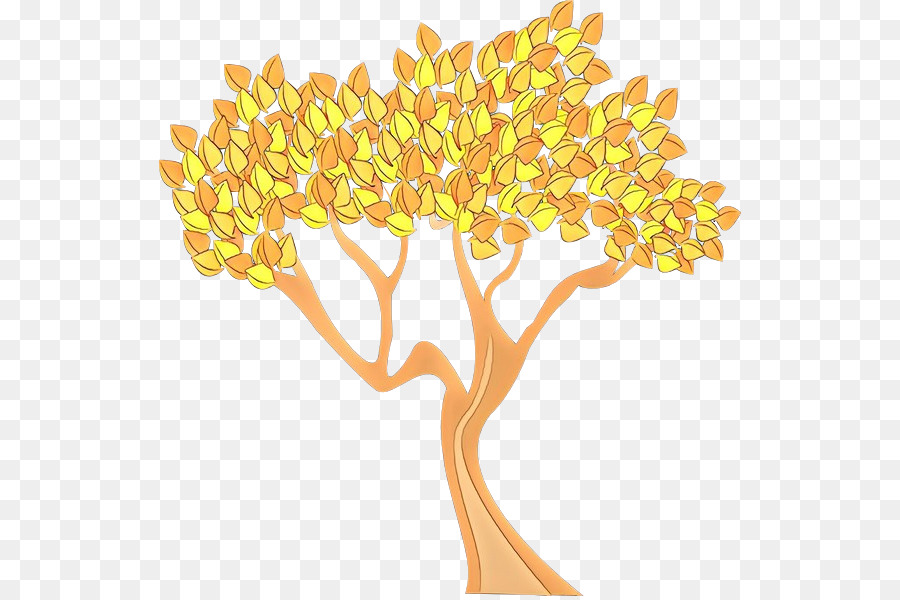 yellow clip art tree leaf plant