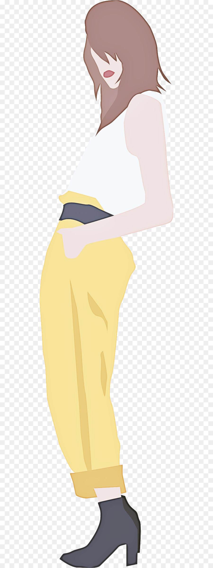 Kleidung gelbes Kleid Schulter Bleistiftrock - 
