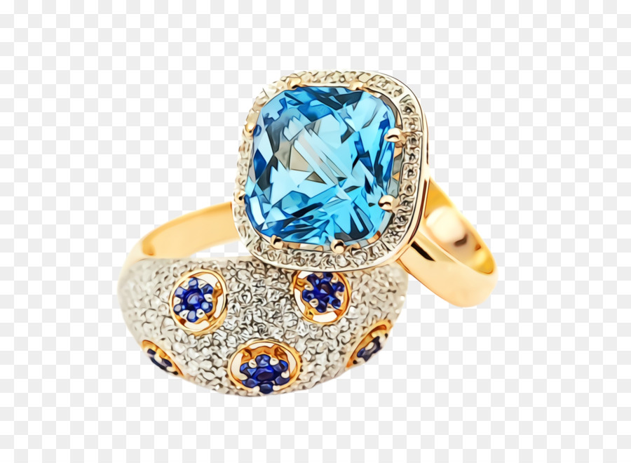 trang sức thời trang phụ kiện đá quý nhẫn màu xanh - 