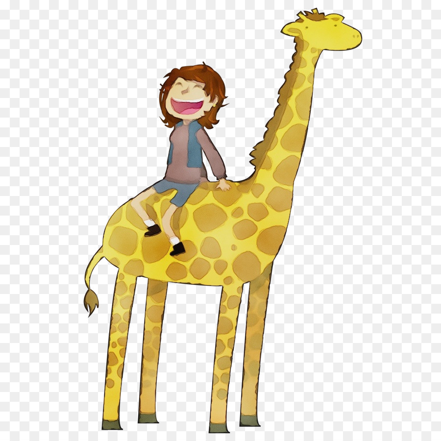 giraffe giraffidae terrestrial animal clip art cartoon png download -  600*897 - Free Transparent Watercolor png Download. - CleanPNG / KissPNG