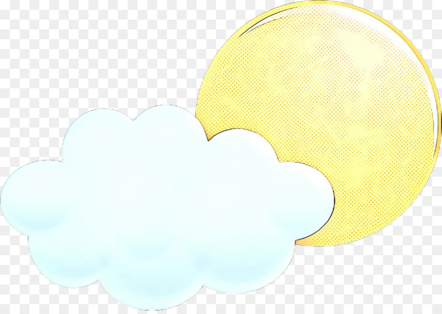 Gelbe Wolke meteorologisches Phänomen Clip Art Aufkleber - 