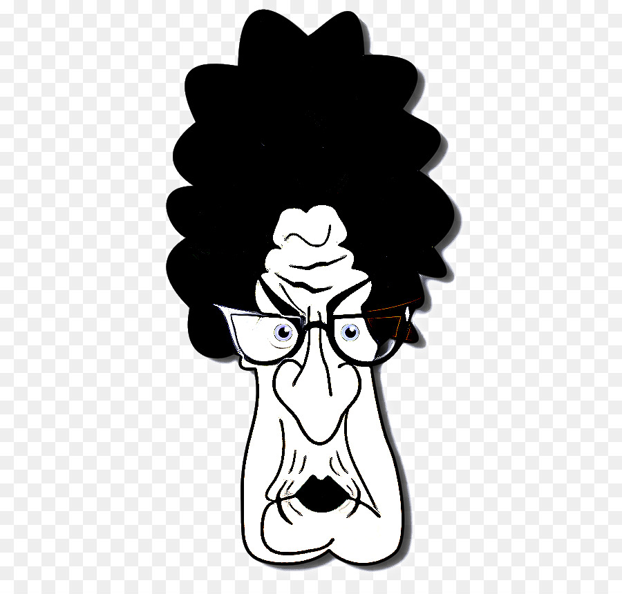 hair cartoon head black-and-white animation