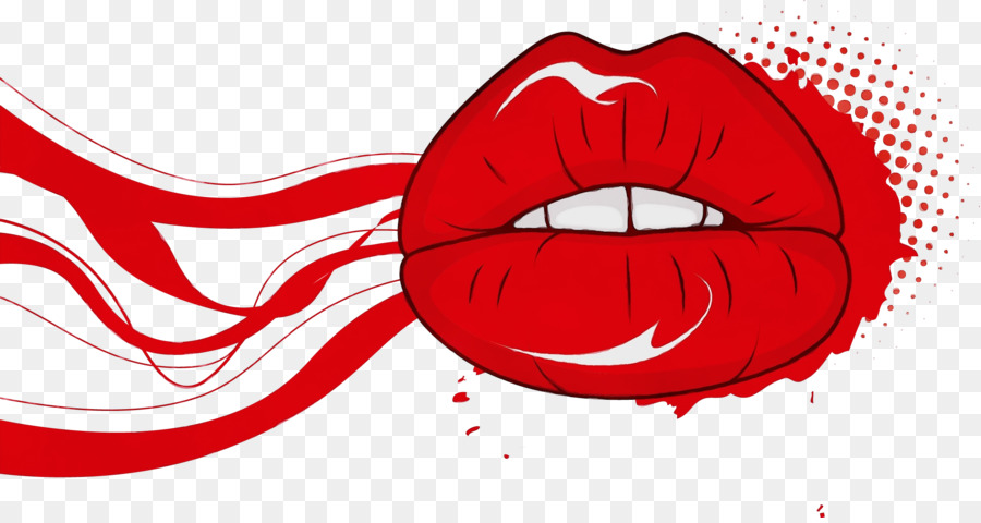 ClipArt di guancia di bocca rosso labbra - 