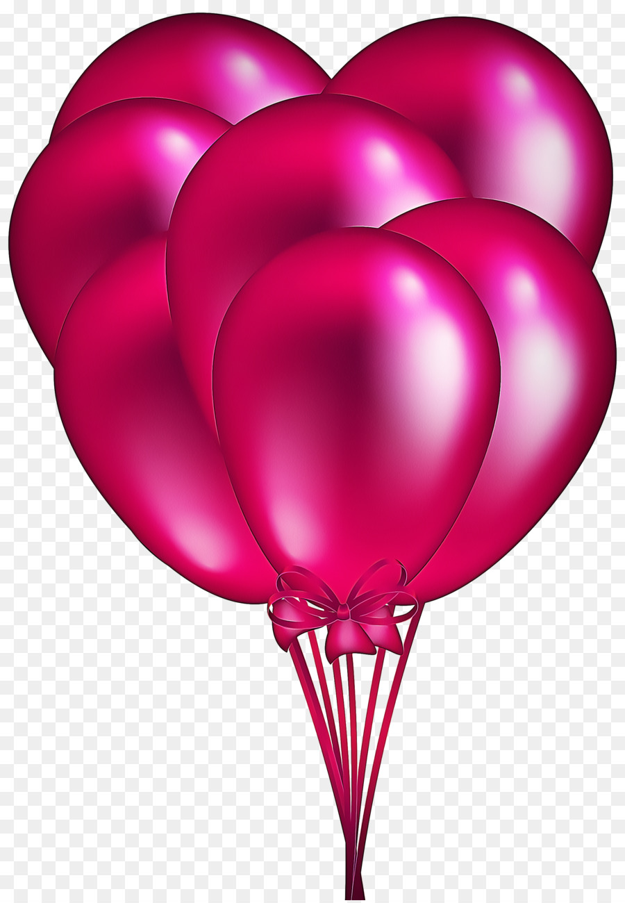 Pink Heart Red Balloon Clip Art - 