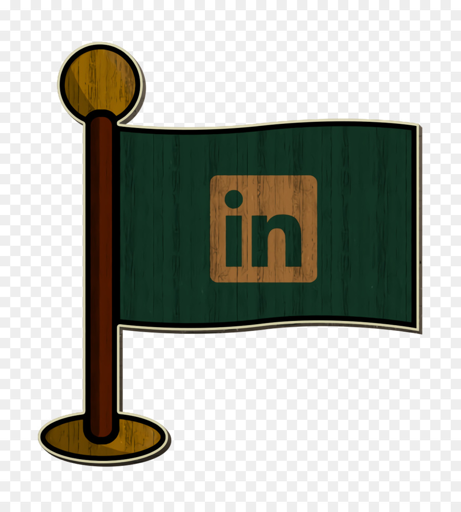 Flag-Symbol LinkedIn-Symbol-Medien-Symbol - 