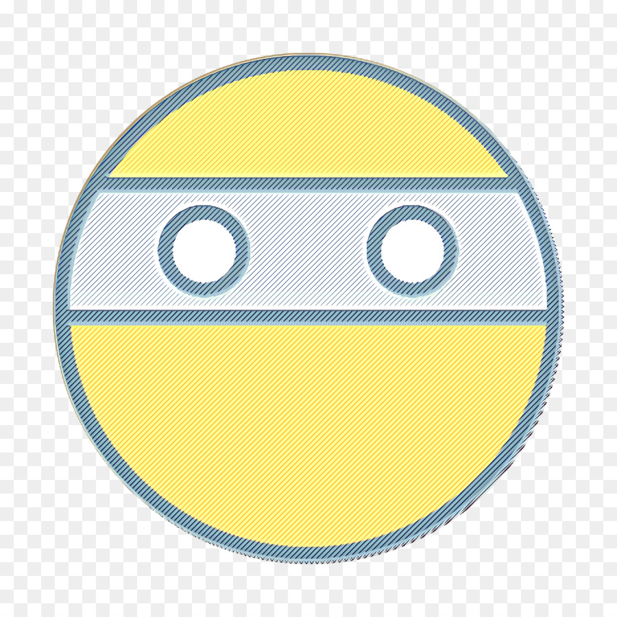 Emoticon Gesichtsymbol Ninja-Symbol - 