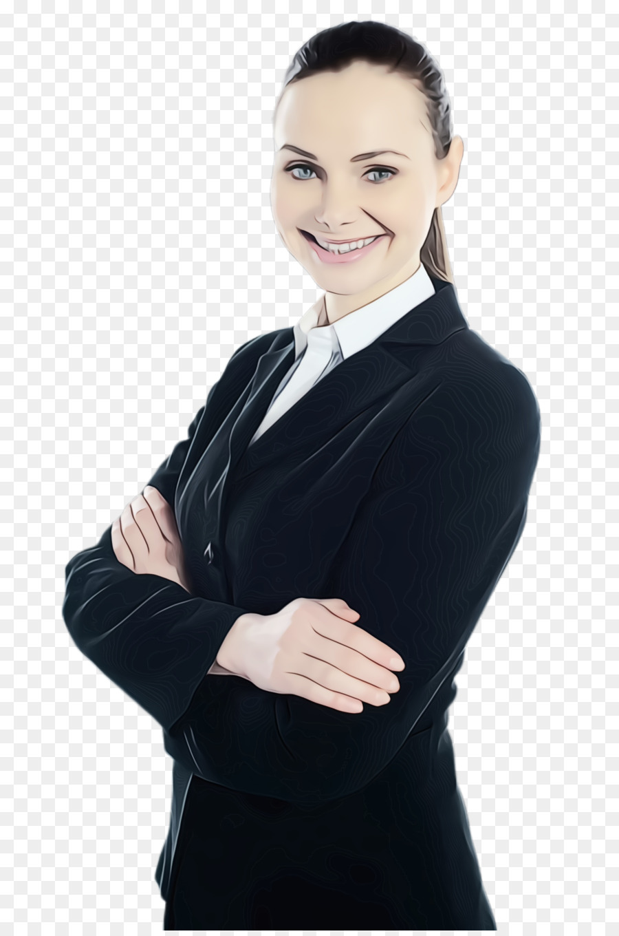 standing white-collar worker businessperson arm formal wear